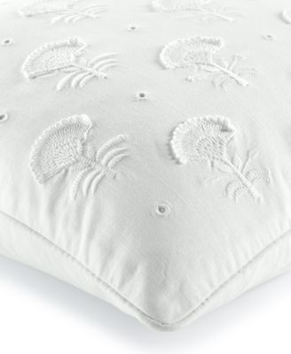 Eyelet Embroidery Decorative Pillow, 18" x 18"