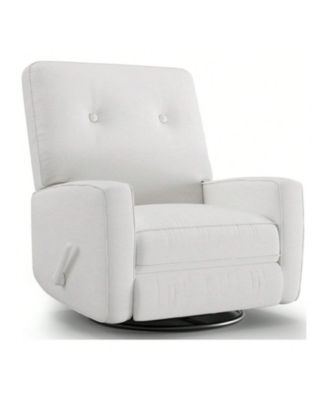 Recliner Chair 360 Degrees Swivel Rocking Glider Chair with Adjustable Backrest & Footrest Cozy Corduroy Upholstered Armchair for Living Rooms