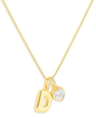 Sterling Silver Initial Charm Necklace in Holiday Ornament, Macy's Exclusive