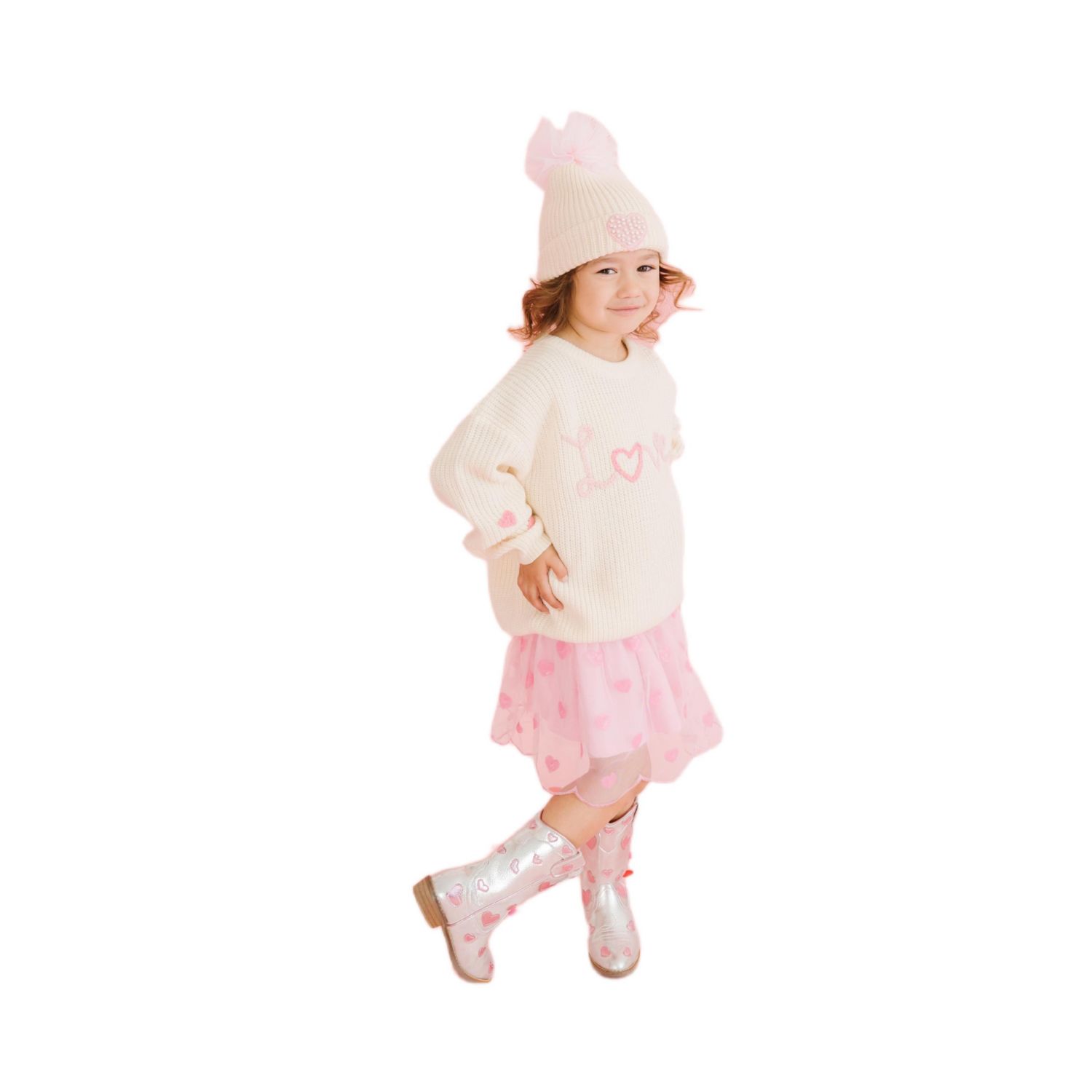 Big Girls Mini Sequin Hearts Tutu