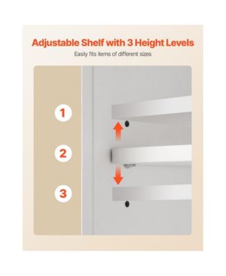 Over Toilet Bathroom Wall Cabinet with 2 Doors and Shelves