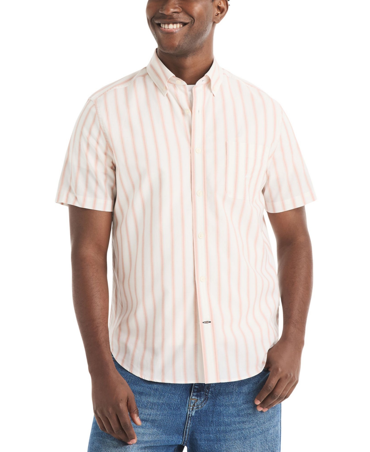 Nautica Men's Striped Short-Sleeve Shirt