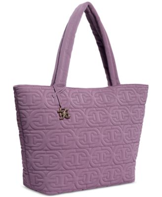 Ethyl Quilted Logo Top Zip Extra Large Handbag