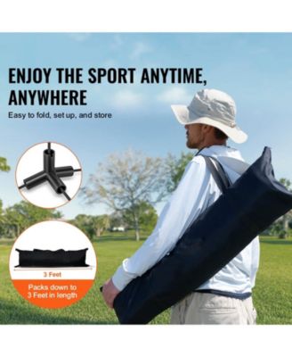 Adjustable Badminton and Volleyball Net, 20 ft Foldable Tennis Net Set with Poles, Bag, Rackets and Shuttlecocks for Backyard Indoor Outdoor