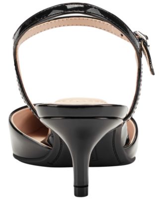 Women's Rose Ankle Strap Kitten Heel Pumps