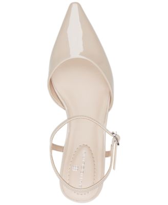 Women's Rose Ankle Strap Kitten Heel Pumps