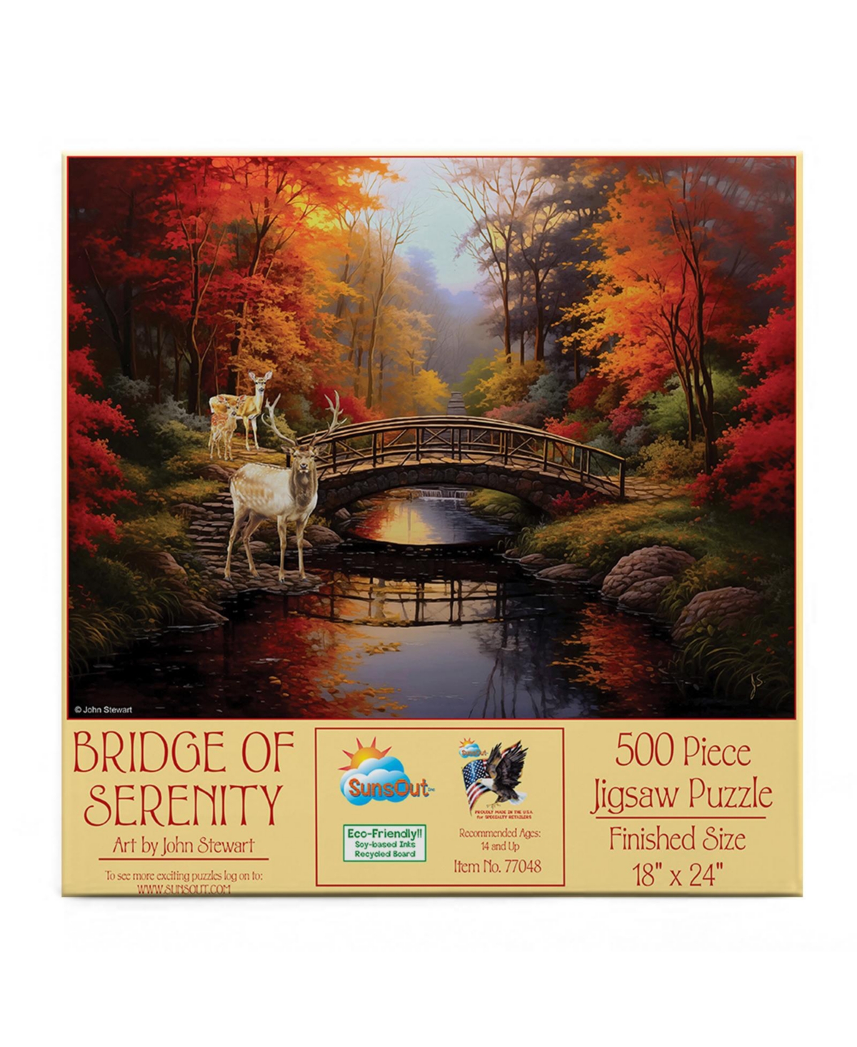 SunsOut Bridge of Serenity 500 piece Jigsaw Puzzle for Adults