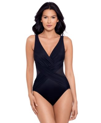 Illusionist Crossover Allover Slimming One-Piece Swimsuit