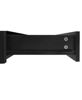 High Gloss Coffee Table with 4 Drawers, Multi Storage, Wood Grain Legs