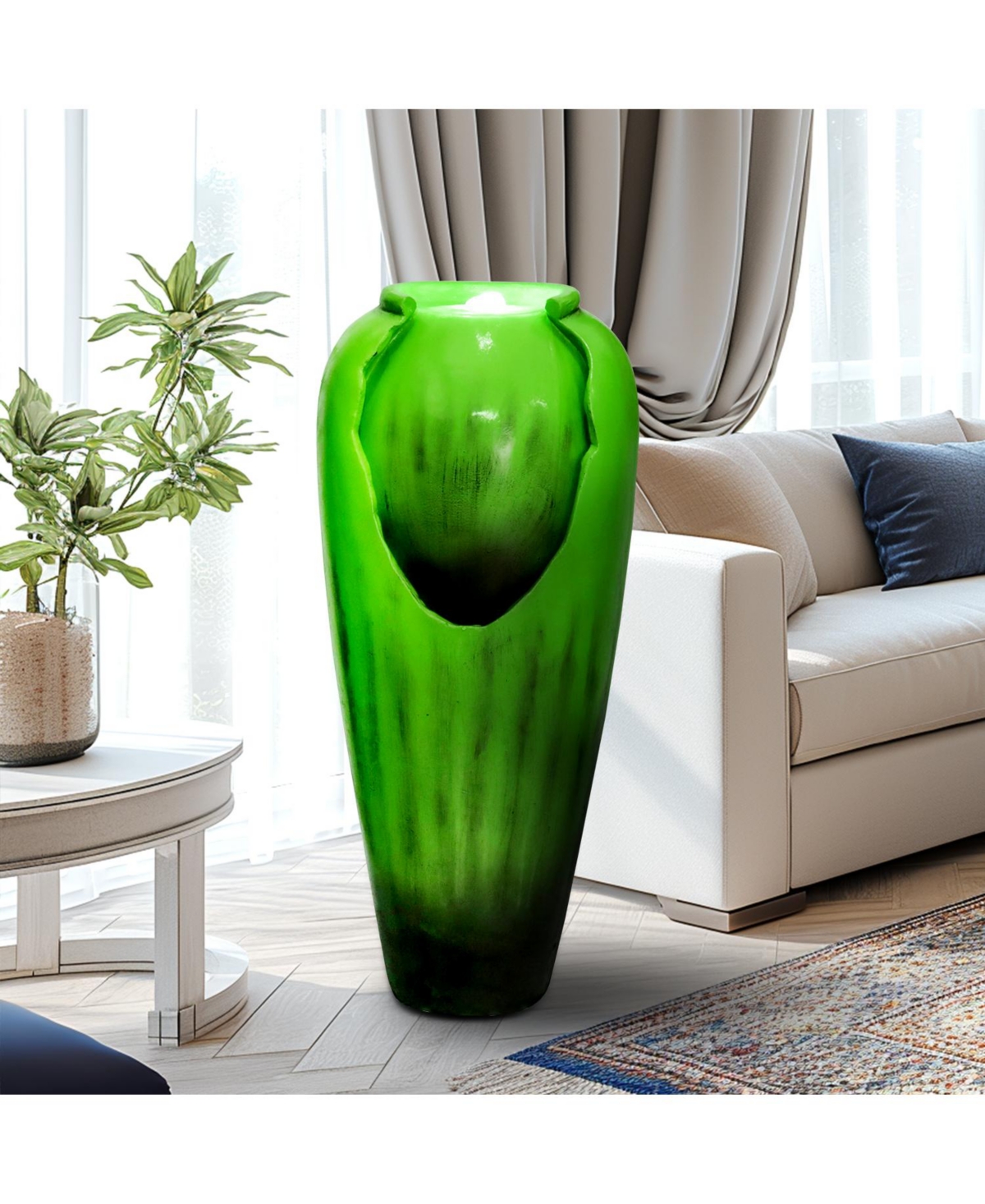 Sunjet 30.7" High Modern Concrete Water Fountain