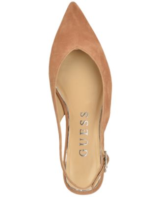 Womens Dorazio Suede Pointed Toe Slingback Flats