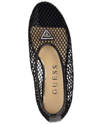 Women's Aylora Triangle Logo Woven Mesh Ballet Flats