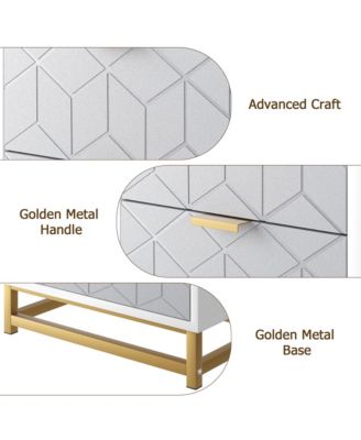 6 Drawer Dresser for Bedroom, Modern Dresser Chest with Metal Legs, Wide Storage Organizer