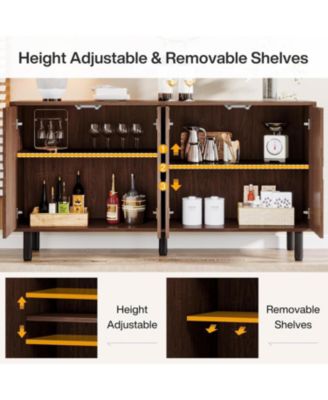 Sideboard Buffet Cabinet with Storage, 55"