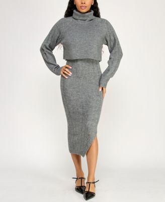 Juniors' Turtle Neck Sweater Dress