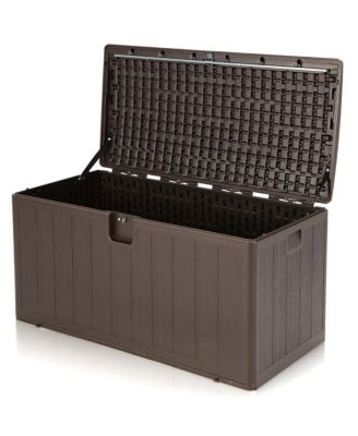 105 Gallon Outdoor Resin Deck Box All Weather Lockable Storage Container