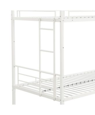 Metal Bunk Bed Twin Over Twin, No Box Spring Needed, Easy Assemble