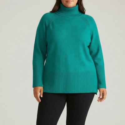 Women's Plus Size Better-Than-Wool Oversize Turtleneck Sweater