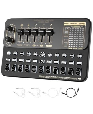 Pro Sound Card Kit for Live Streaming Featuring OTG Clear Audio, 16 Sound & 14 Voice Effects