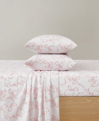 Printed Bow 3-Pc. Sheet Set, Twin XL