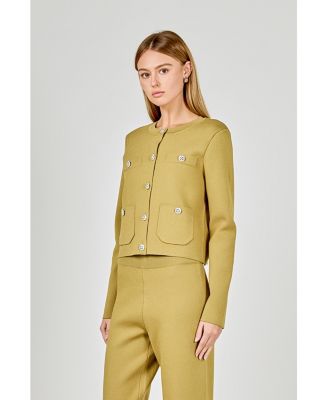 Women's Knit Long Sleeve Cardigan with Pockets