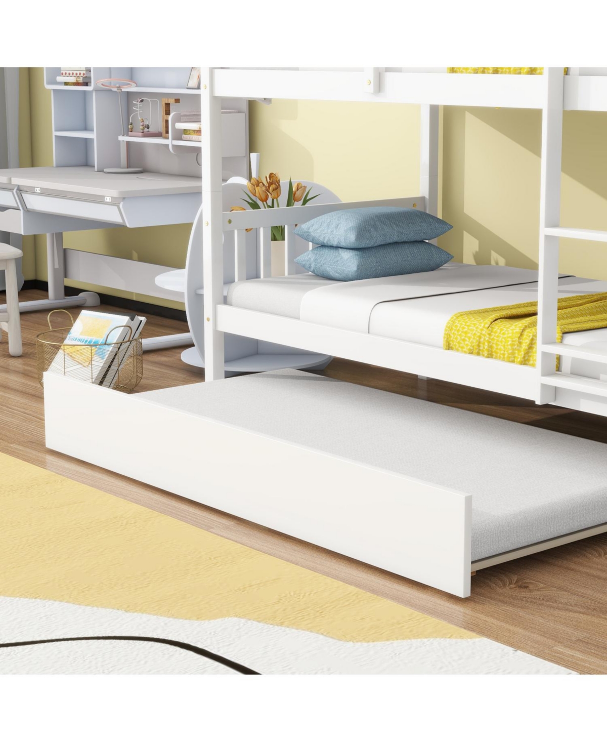 Streamdale Furniture Twin Bunk Bed with Trundle (Convertible into 2 Twins