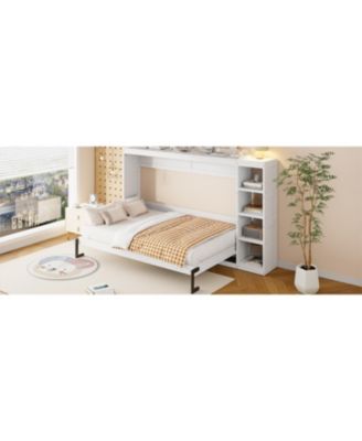 Full Size Murphy Bed with Bookshelf