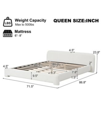 Boucle Upholstered Bed - Modern & Durable