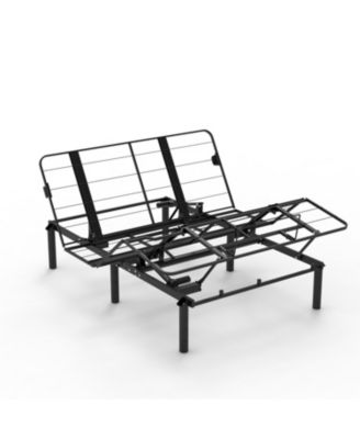 Zero-Clearance Adjustable Bed Base Frame Head and Foot Incline Quiet Motor Queen Size Zero Gravity, Dual USB A+C Ports