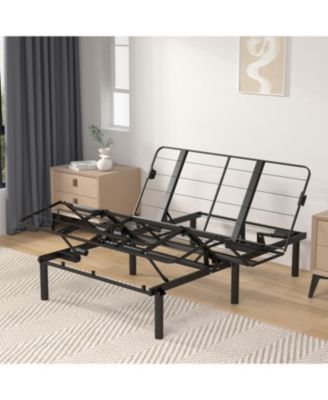 Zero-Clearance Adjustable Bed Base Frame Head and Foot Incline Quiet Motor Queen Size Zero Gravity, Dual USB A+C Ports