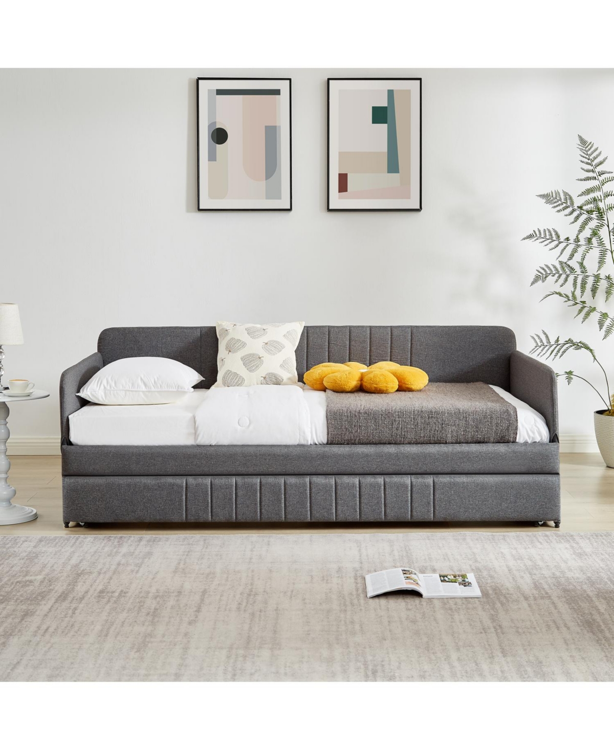 Streamdale Furniture Daybed, sofa bed metal framed with trundle