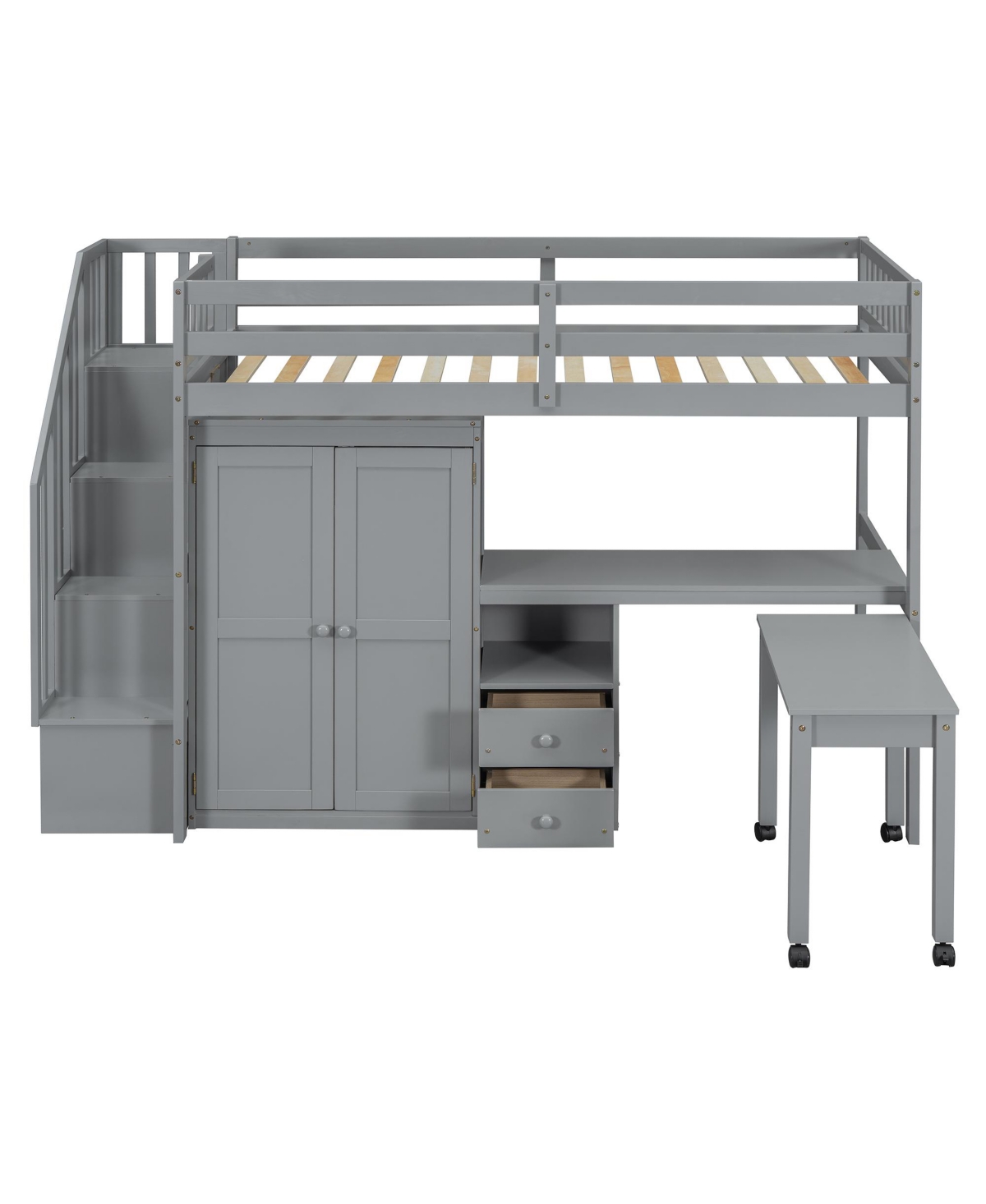 Streamdale Furniture Streamdale Twin Loft Bed with Stairs, Storage & Desk - Multifunctional Kids Furniture