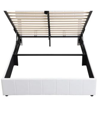 Full size Upholstered Platform bed with a Hydraulic Storage System