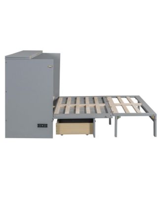 Full Size Murphy Bed with Large Drawers