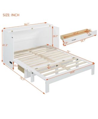 Full Size Murphy Bed with Large Drawers