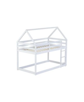 Twin Over Twin   Wood House Bunk Bed