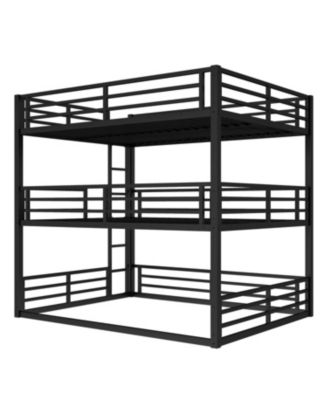 Triple Bunk Bed, Queen/Full XL/Queen, Metal