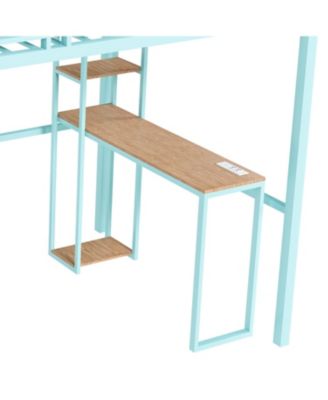 Loft Bed w/Desk & Storage - Metal Frame, Staircase, USB & Outlet