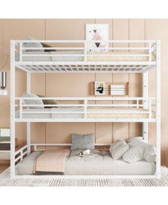 Queen Triple Bunk Bed, Metal