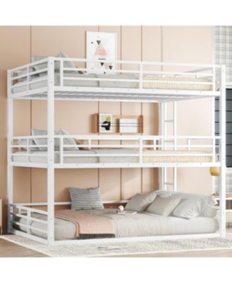 Queen Triple Bunk Bed, Metal