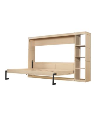 Full Size Murphy Bed with Bookshelf
