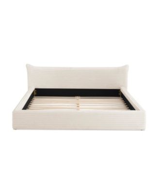  Queen Upholstered Platform Bed Frame - Beige