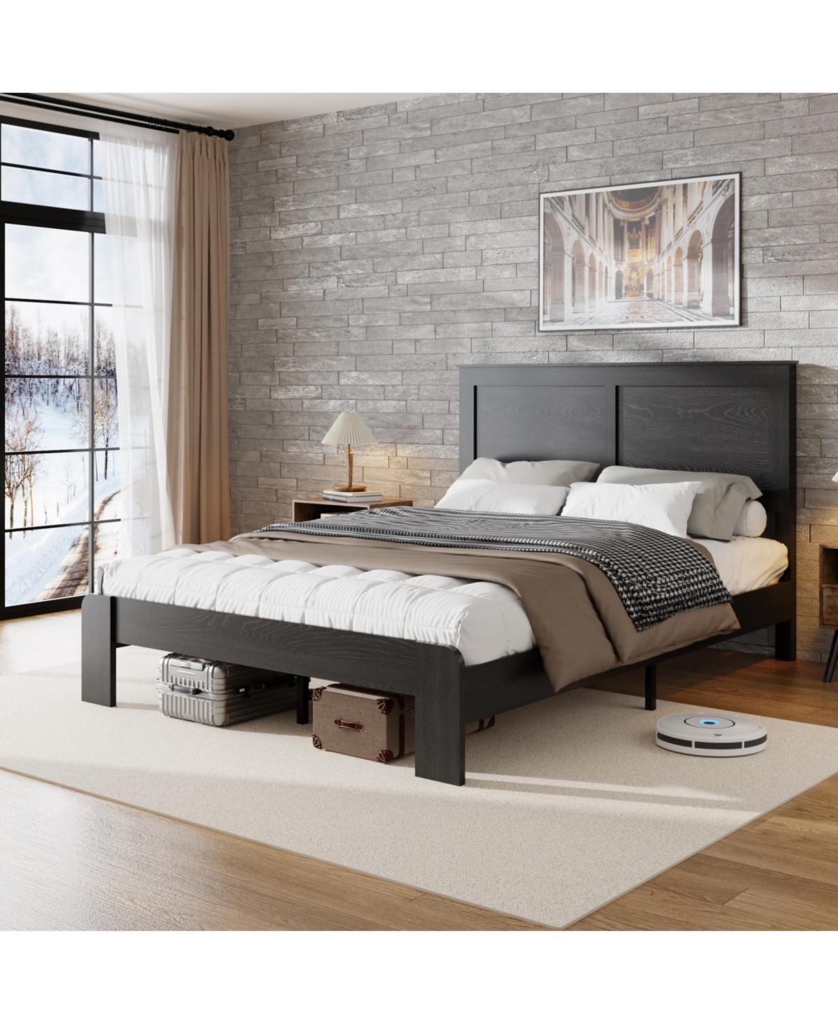 Streamdale Furniture Wood Platform Bed Frame - Noise Free
