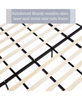 Carmen Ivory Boucle King Upholstered Wingback Platform Bed