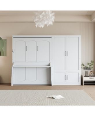 Queen Size Murphy Bed Wall Bed with Closet