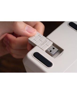 Retro 18 Wireless Mechanical Number Keypad and Calculator for Windows and Android - Fami Edition