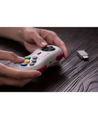M30 2.4G Wireless Gamepad Controller for Sega Genesis Mini and Mega Drive Mini and Nintendo Switch - White