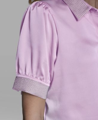 Women's Beaded Short-Sleeve Top