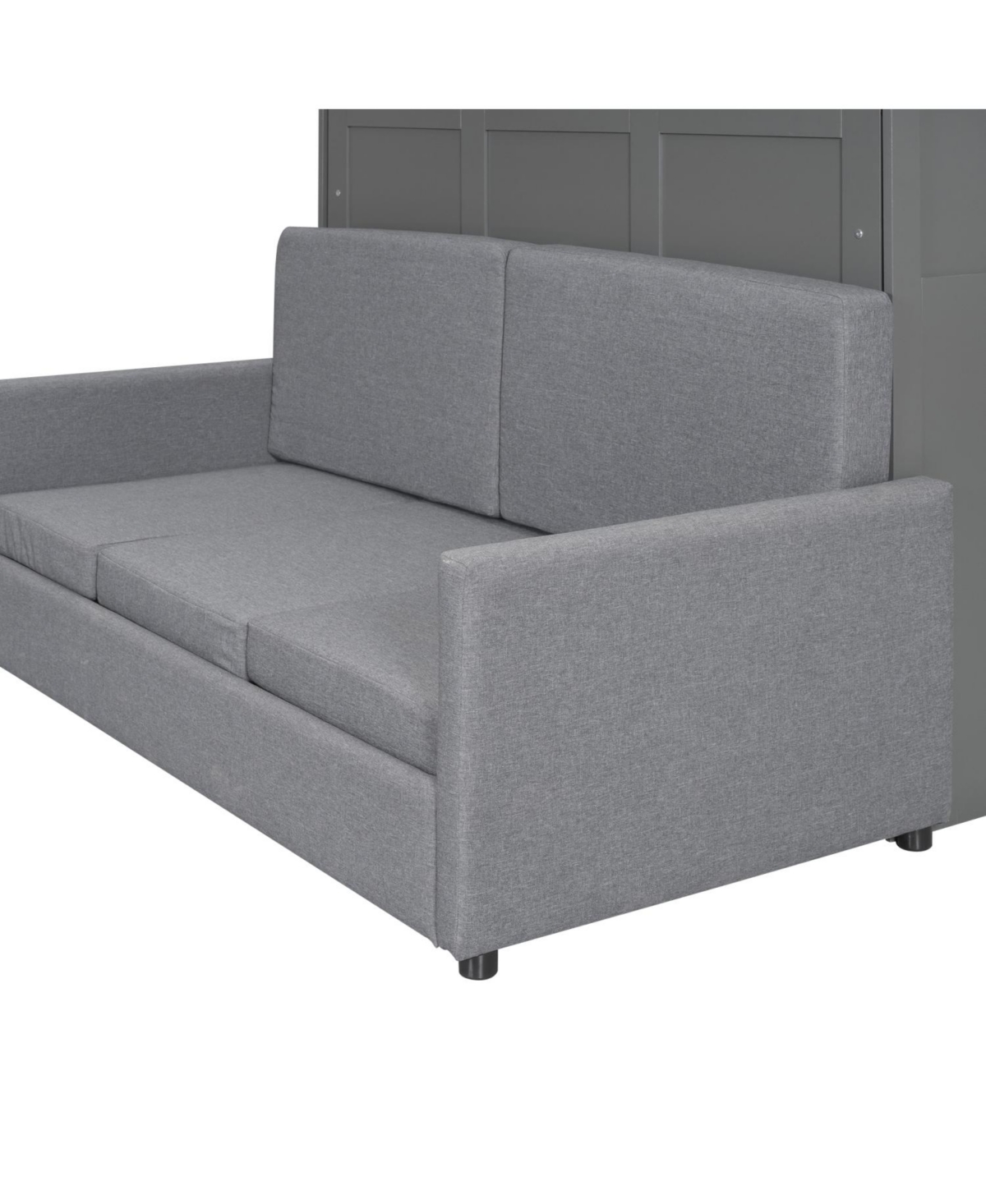 Streamdale Furniture Queen Size Murphy Bed Wall Bed with Cushion,Gray