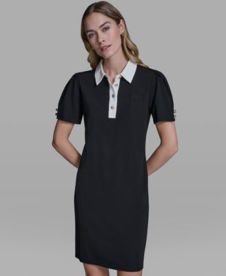 Women's Knit Collared Polo Dress